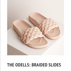 The Odells: Braided slides size 8 - Biscotti color